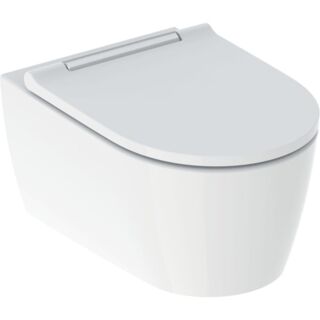 Geberit One Wand-Tiefsp&uuml;l-WC 500202011 mit WC-Sitz, wei&szlig;/hochglanzverchromt KeraTect