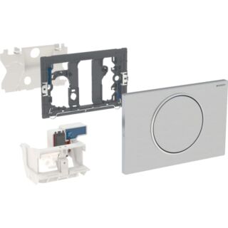 Geberit Sigma10 WC-Steuerung 115867SN5 Edelstahl, Funk/Netz, 1-Mengen-Sp&uuml;lung, f&uuml;r St&uuml;tzklappgriff