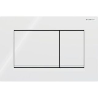 Geberit Sigma 20 Square Bet&auml;tigungsplatte 115883111 Platte/Taste wei&szlig;, Streifen wei&szlig; matt, f&uuml;r 2-Mengen-Sp&uuml;lung, Kunststoff