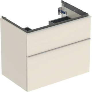 Geberit iCon Waschtisch-Unterschrank 502304JL1 74x61,5x47,6cm, 2 Schubladen, sand hochgl&auml;nzend/Griff sand matt