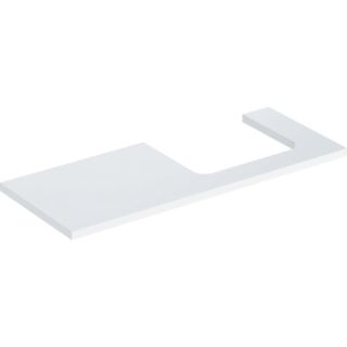 Geberit One Waschtisch-Platte 505325001 120 x 3 x 47 cm, wei&szlig;/lackiert hochgl&auml;nzend, Ausschnitt rechts