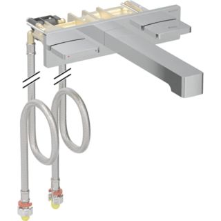 Geberit One Waschtischarmatur 116465211 20,5 cm, Zweigriffmischer, Wandmontage, eckig, hochglanz-verchromt