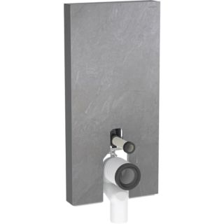 Geberit Monolith Stand-WC-Modul 131003005 Bauh&ouml;he 101cm, Front schieferoptik, Seite aluminium schwarzchrom