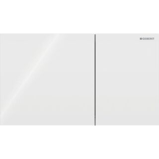 Geberit Sigma 70 Square Bet&auml;tigungsplatte 115622SI1 f&uuml;r 2-Mengen-Sp&uuml;lung, Glas, wei&szlig;