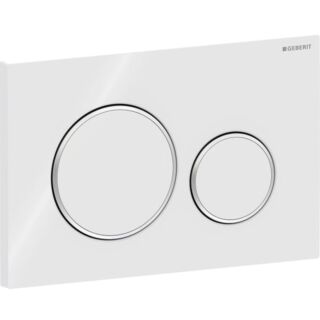 Geberit Sigma 20 Round Bet&auml;tigungsplatte 115882KJ1 wei&szlig; / hochglanz verchromt
