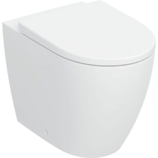 Geberit iCon  Stand-Tiefsp&uuml;l-WC-Set 503080JT1 35,5x56cm, wandb&uuml;ndig, geschlossenes Keramikdesign, mit WC-Sitz, Wei&szlig; matt