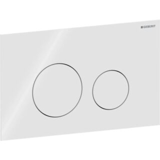 Geberit Sigma 40 Round Bet&auml;tigungsplatte 115628SI1 Round, wei&szlig;, f&uuml;r 2-Mengen-Sp&uuml;lung