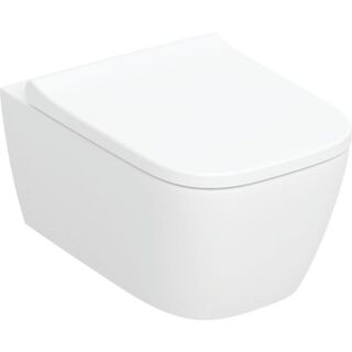 Geberit iCon Wand-Tiefsp&uuml;l-WC-Set 503162008 35,5x53cm, eckig, geschlossenes Keramikdesign, mit WC-Sitz, wei&szlig; KeraTect