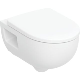 Geberit Renova Wand-Tiefsp&uuml;l-WC-Set 503156008 mit WC-Sitz, teilgeschlossen, KeraTect/wei&szlig;