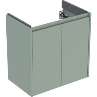 Geberit Renova Compact Waschtisch-Unterschrank 504085IK1 2 T&uuml;ren, Breite 59,7cm, Korpus/Front salbeigr&uuml;n / lackiert seidenmatt
