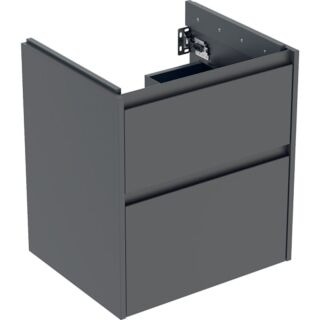 Geberit Renova Plan Waschtisch-Unterschrank 504026JK1 2 Schubladen, Korpus/Front lava / lackiert seidenmatt, Breite 54,6 cm