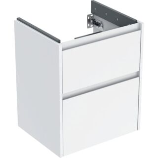 Geberit Renova Plan Waschtisch-Unterschrank 504025011 2 Schubladen, Korpus/Front wei&szlig; / lackiert seidenglanz, Breite 50,4 cm