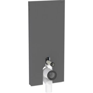 Module WC sur pied Geberit Monolith 131033CD5, fa&ccedil;ade noire, panneaux lat&eacute;raux noirs / aluminium bross&eacute;, hauteur d'installation 114 cm