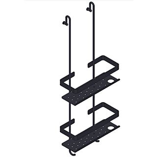 Giese Bodyguard Newport Duschkorb 30710-14 Halter f&uuml;r Rasierer, schwarz matt