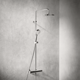 Syst&egrave;me de douche Hansa Hansamicra 44350130 thermostat, projection 445-470 mm, chrom&eacute;