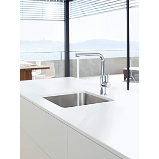 Hansa Hansaronda Comfort Kitchen Tap 54912273  Chrome-Plated, 217 mm Spout, with Pull-Out Spray