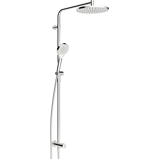 Syst&egrave;me de douche Hansa Hansaviva 44190300, barre de douche murale, longueur totale 118,7 cm, fixation murale, chrom&eacute;e