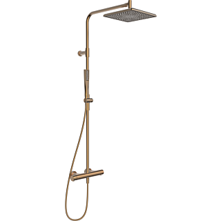 Hansa AURELIA Colonne de douche thermostatique 4719911381 , effet pluie, mural, 1 jet, carr&eacute;, Bronze bross&eacute;
