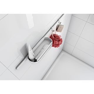 hansgrohe WallStoris Duschset 27967700 aus Kunststoff, Mattwei&szlig;