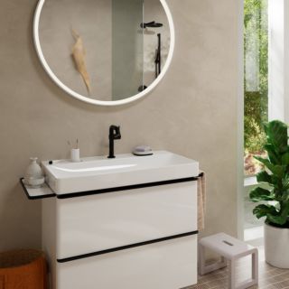 Mitigeur de lavabo hansgrohe Tecturis S 73340670 CoolStart, EcoSmart+, avec vidage push-open, noir mat
