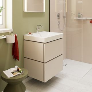 hansgrohe Xilesa E Waschtischunterschrank 54293780 580x470mm, mit 2 Schubkästen PushOpen, sandbeige matt