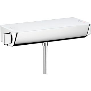 hansgrohe Ecostat Select Brausethermostat 13161400 weiss chrom, ESG Glasablage
