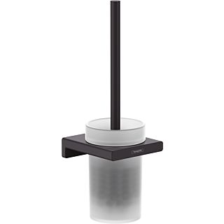 hansgrohe AddStoris WC-B&uuml;rstengarnitur 41752670 Wandmontage, Metall, Glas, mattschwarz