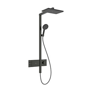Colonne de douche thermostatique hansgrohe Raindance Alive Q 24591340  murale, EcoSmart avec ShowerSelect Comfort, 7,6 l/min, douche de t&ecirc;te 210/340 2jet, brushed black chrome