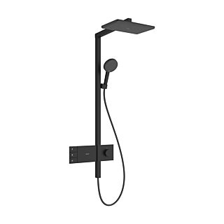 hansgrohe Raindance Alive Q Duschsystem  24591670  Aufputz, EcoSmart mit ShowerSelect Comfort, 7,6 l/min, Kopfbrause 210/340 2jet, Schwarz matt