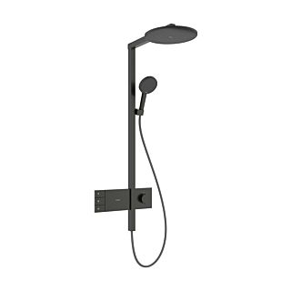 hansgrohe Raindance Alive S Duschsystem 24596340  Aufputz, EcoSmart mit ShowerSelect Comfort, Kopfbrause rund 300 2jet, brushed black chrome