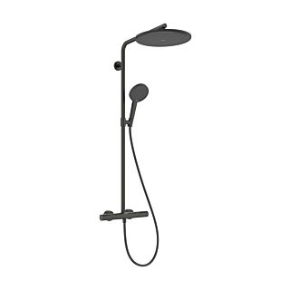 hansgrohe Raindance Alive S Puro Showerpipe 300 1jet 24593340  24593000 EcoSmart with  Ecostat thermostatic shower mixer, 8 l/min, brushed black chrome