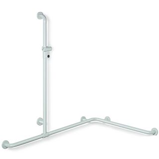 Hewi Serie 801 Duschhandlauf 8013530099 reinwei&szlig;, mit Brausehalterstange