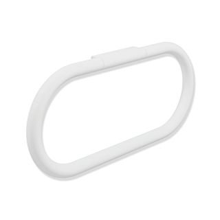Anneau porte-serviettes Hewi S&eacute;rie 480 480.09.00260DX ovale, pivotant, acier inoxydable thermolaqu&eacute;, blanc mat