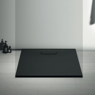 Ideal Standard Ultra Flat New Duschwanne T4466V3 quadratisch, 80 x 80 cm, schwarz matt
