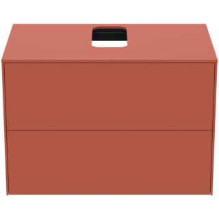 Ideal Standard Conca Waschtisch-Unterschrank T3941Y3 mit Ausschnitt, 2 Ausz&uuml;ge, 80x50,5x55 cm, mittig, Sunset matt lackiert