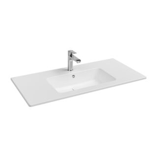 Isvea SistemaT Flat washbasin 10SL50101 tap hole, overflow, 101cm, white