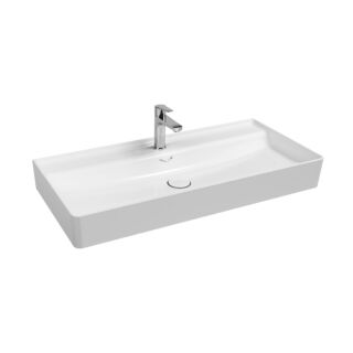 Lavabo Isvea Vea 10VA50101 trou pour robinet, trop-plein, 101cm, blanc