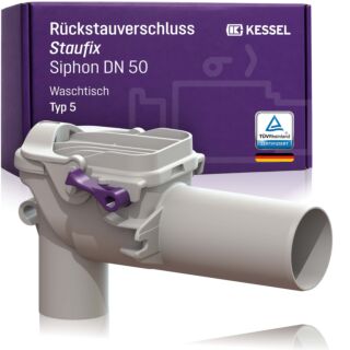 Kessel backflow preventer Staufix siphon 73051 DN 50, for washbasin siphons