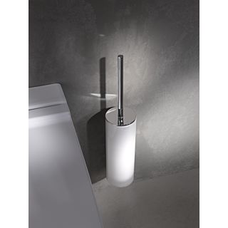Keuco Edition 400 WC-B&uuml;rstengarnitur 11564019000 verchromt, Echtkristall-Glas