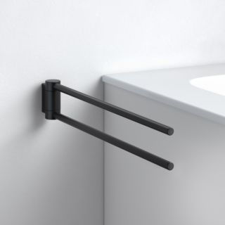 Keuco Plan Black Selection Handtuchhalter 14918370000 2-tlg., 438mm, schwenkbar, schwarz