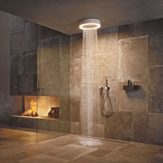 Keuco Kopfbrause inkl. Leuchte mit variabler LED-Beleuchtung  und Brausearm 59931519000