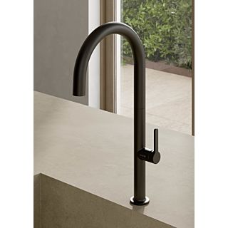 Kludi AUREA kitchen faucet 558036675 side-mounted, deep matt black
