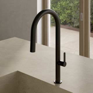 Kludi AUREA kitchen faucet 558526675 pull-out spray, deep matt black