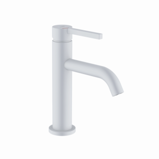 Kludi NOVA FONTE Pura 100 basin mixer 202895315 EcoPlus, push-open waste set, matt white