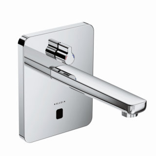 Kludi Zenta elektronische Waschtischarmatur 3850005 chrom, soft-edge Rosette, Ausladung 190 mm