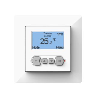 Riberger Digitales Raumthermostat ohne WLAN,  Programmierbarer Raumregler 230V, inkl. Sensor f&uuml;r elektrische Fu&szlig;bodenheizungen, Wei&szlig;