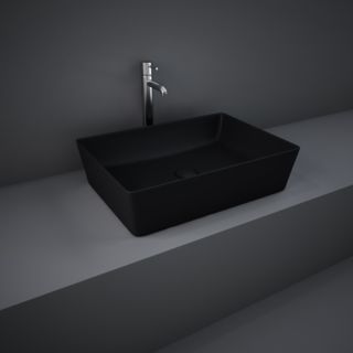 RAK Feeling countertop washbasin FEECT5000504A square, 50x36cm, matt black