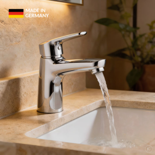 CARLDIX Waschtischarmatur 01000011-00 115 mm Ausladung, ohne Ablaufgarnitur, chrom