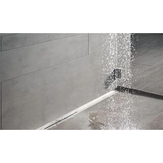 TECE drainprofil Duschrinne Set mit Ablauf 1200mm Edelstahl geb&uuml;rstet