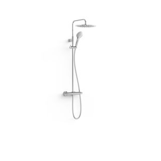 Tres Over Wall shower system 19038705 with surface-mounted thermostat, chrome